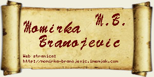 Momirka Branojević vizit kartica